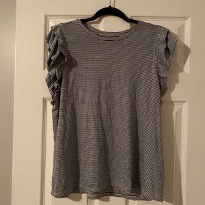 Black and white striped top